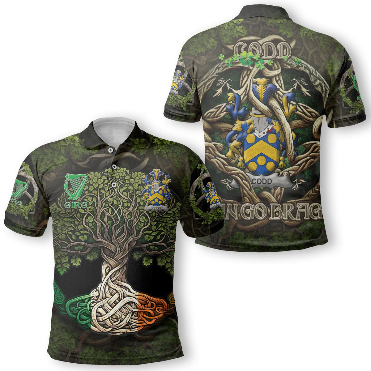 Codd Polo Shirts Ireland Is My Root Style