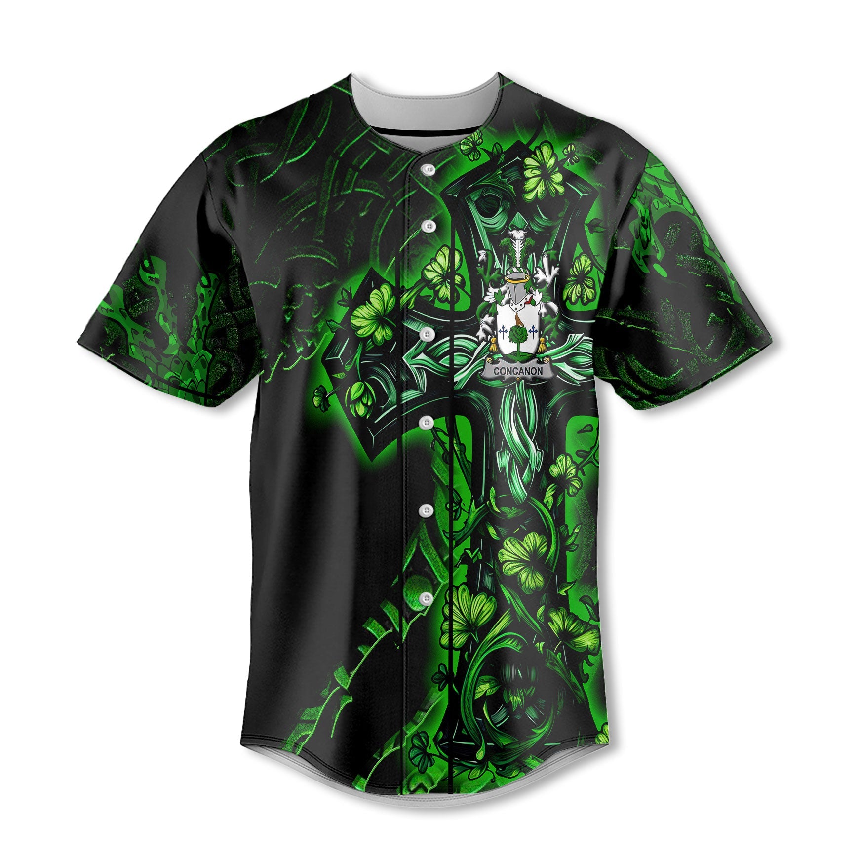 Concanon or O Concanon Baseball Jerseys Celtic Cross And Dragon Style