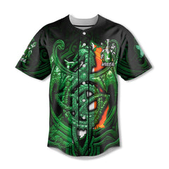 Connor or O Connor Corcomroe Baseball Jerseys The Green Dragon Of Ireland Style