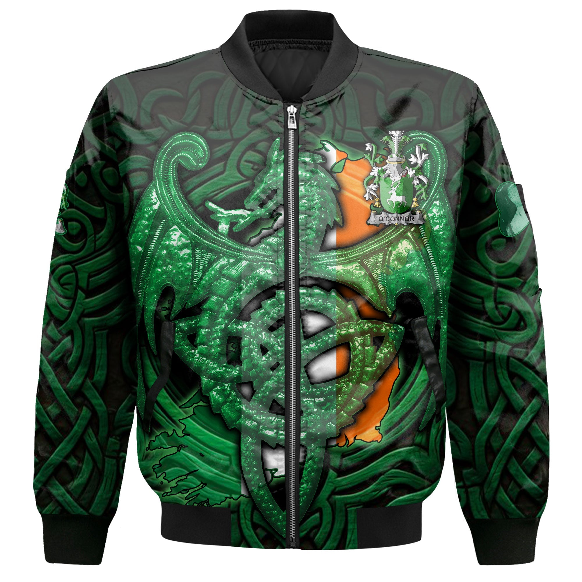 Connor or O Connor Corcomroe Bomber Jackets The Green Dragon Of Ireland Style