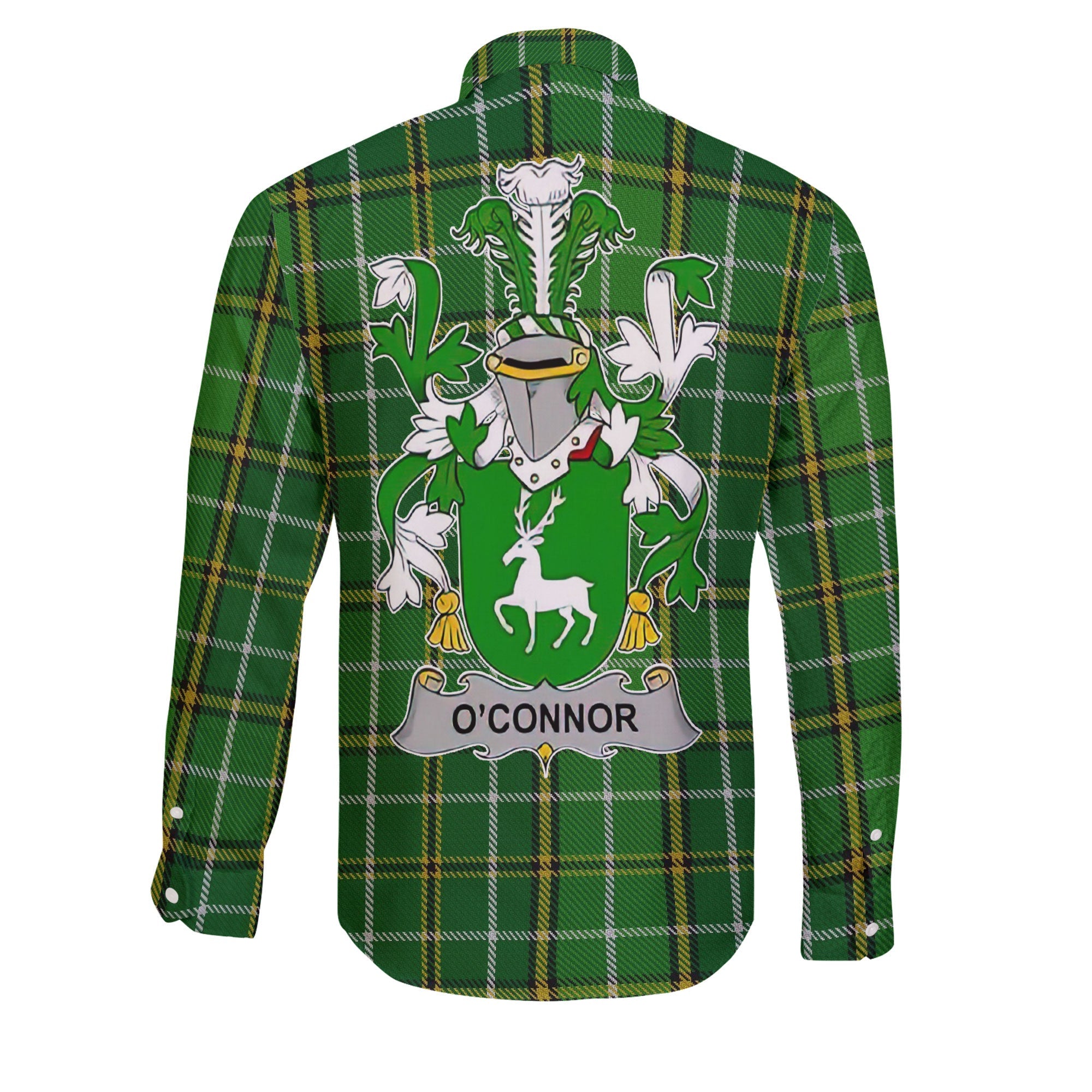 Connor or O Connor Corcomroe Long Sleeve Button Shirts Crest And National Plaid Style