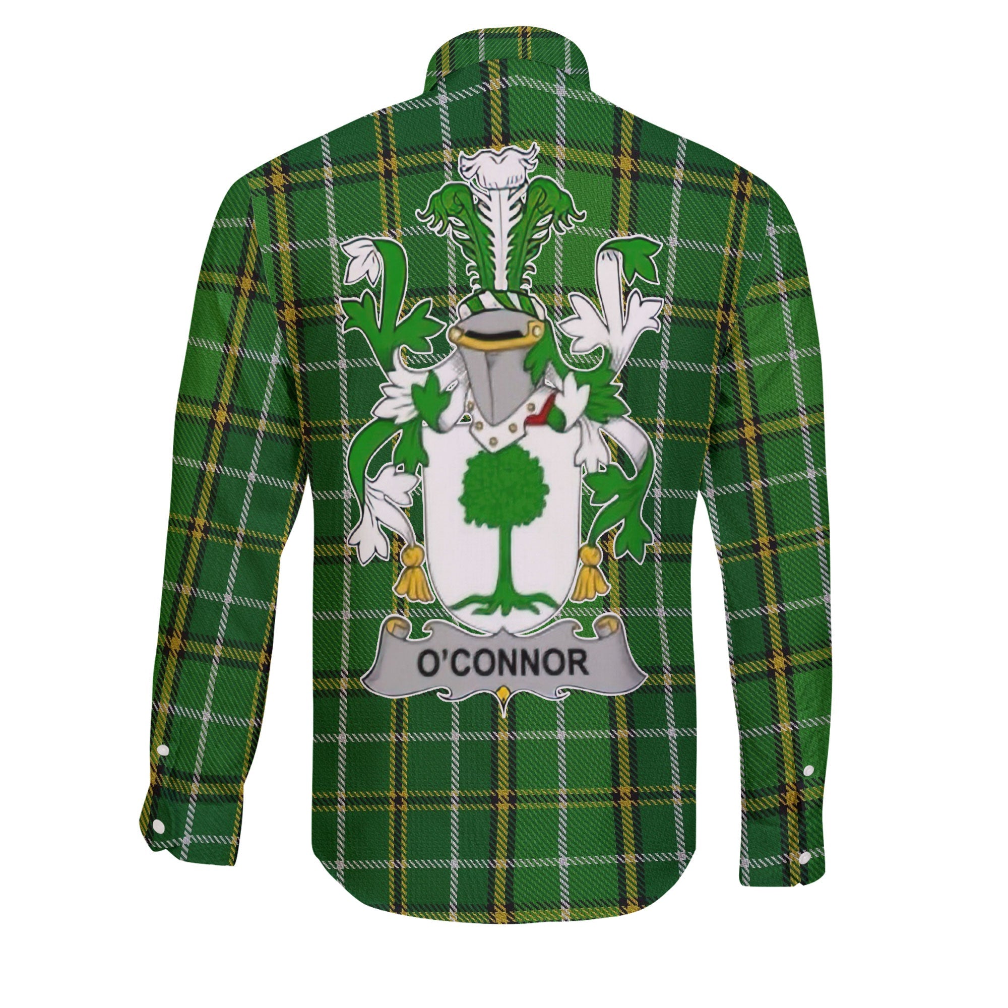Connor or O Connor Don Long Sleeve Button Shirts Crest And National Plaid Style