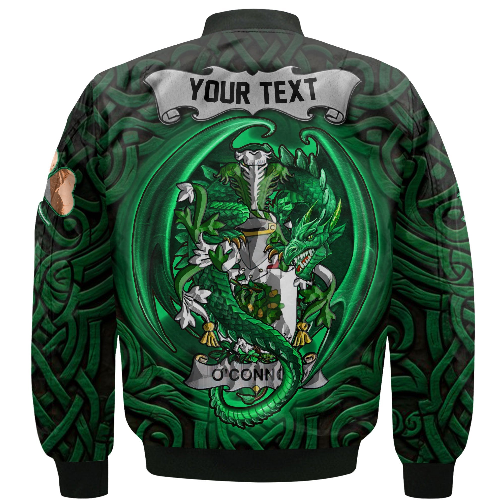 Connor or O Connor Faly Bomber Jackets The Green Dragon Of Ireland Style