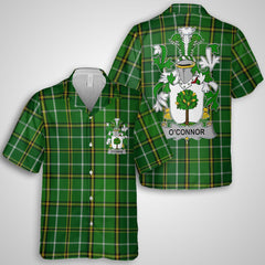 Connor or O Connor Faly Hawaiian Shirts Crest And National Plaid Style