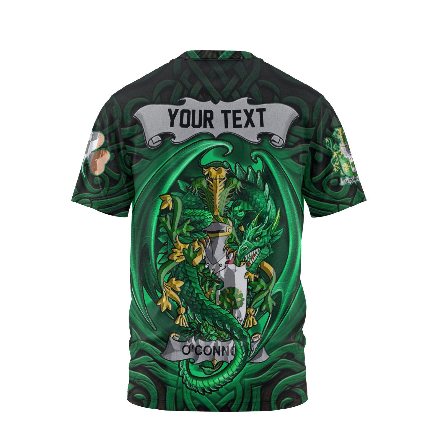 Connor or O Connor Sligo T-Shirts The Green Dragon Of Ireland Style