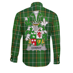 Conroy or O Conry Long Sleeve Button Shirts Crest And National Plaid Style