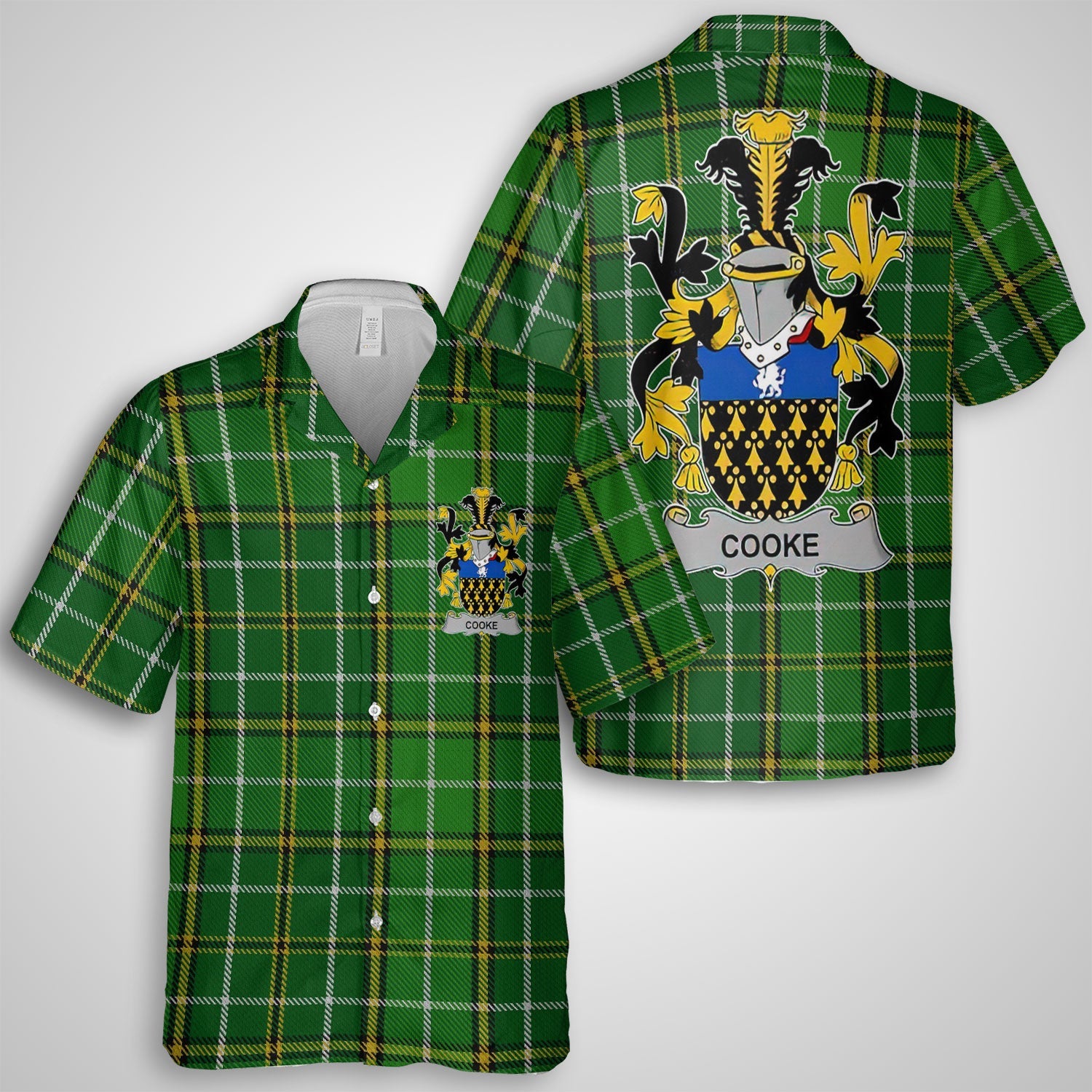 Cooke Hawaiian Shirts Crest And National Plaid Style