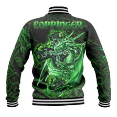 Coppinger Baseball Jackets Celtic Cross And Dragon Style