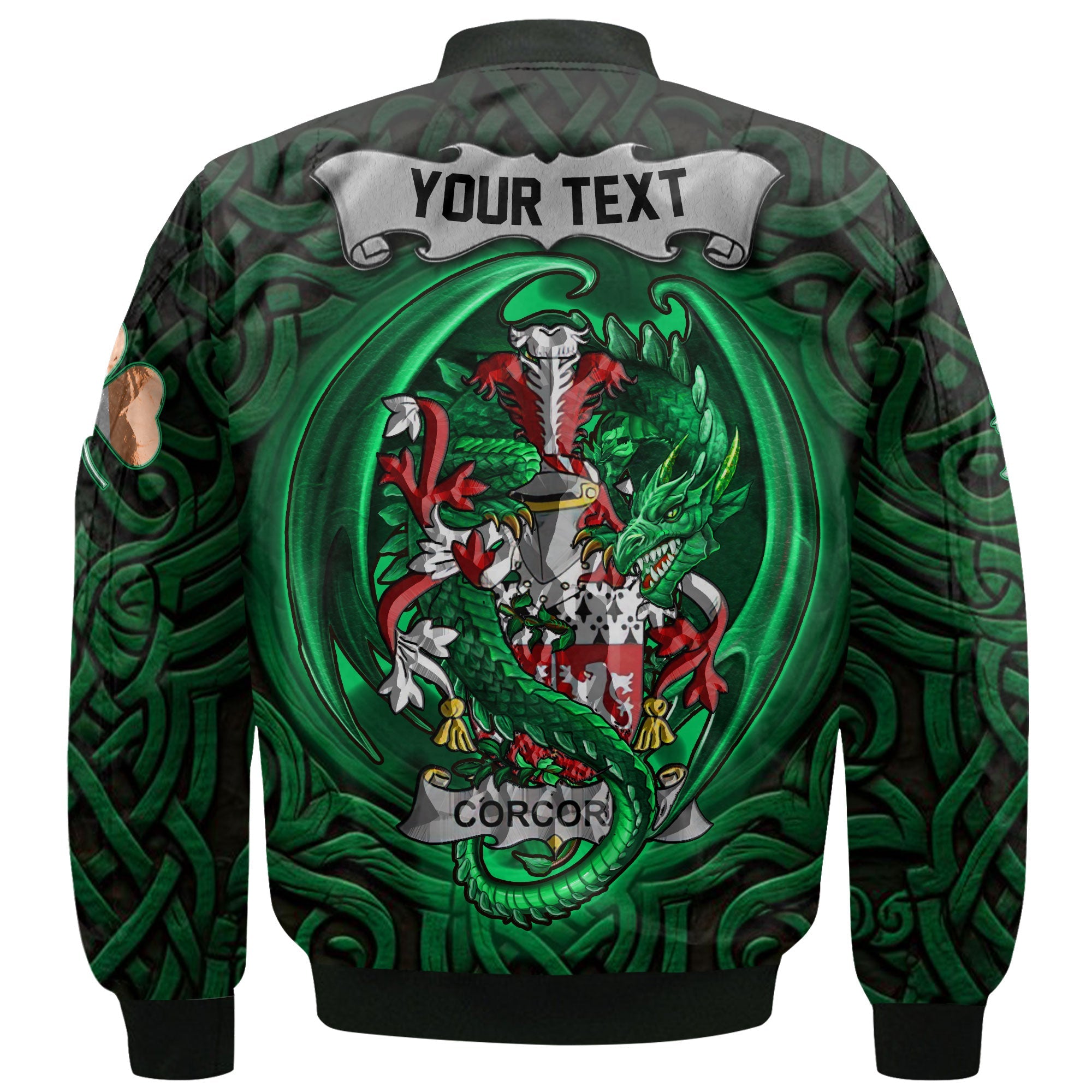 Corcoran or McCorcoran Bomber Jackets The Green Dragon Of Ireland Style