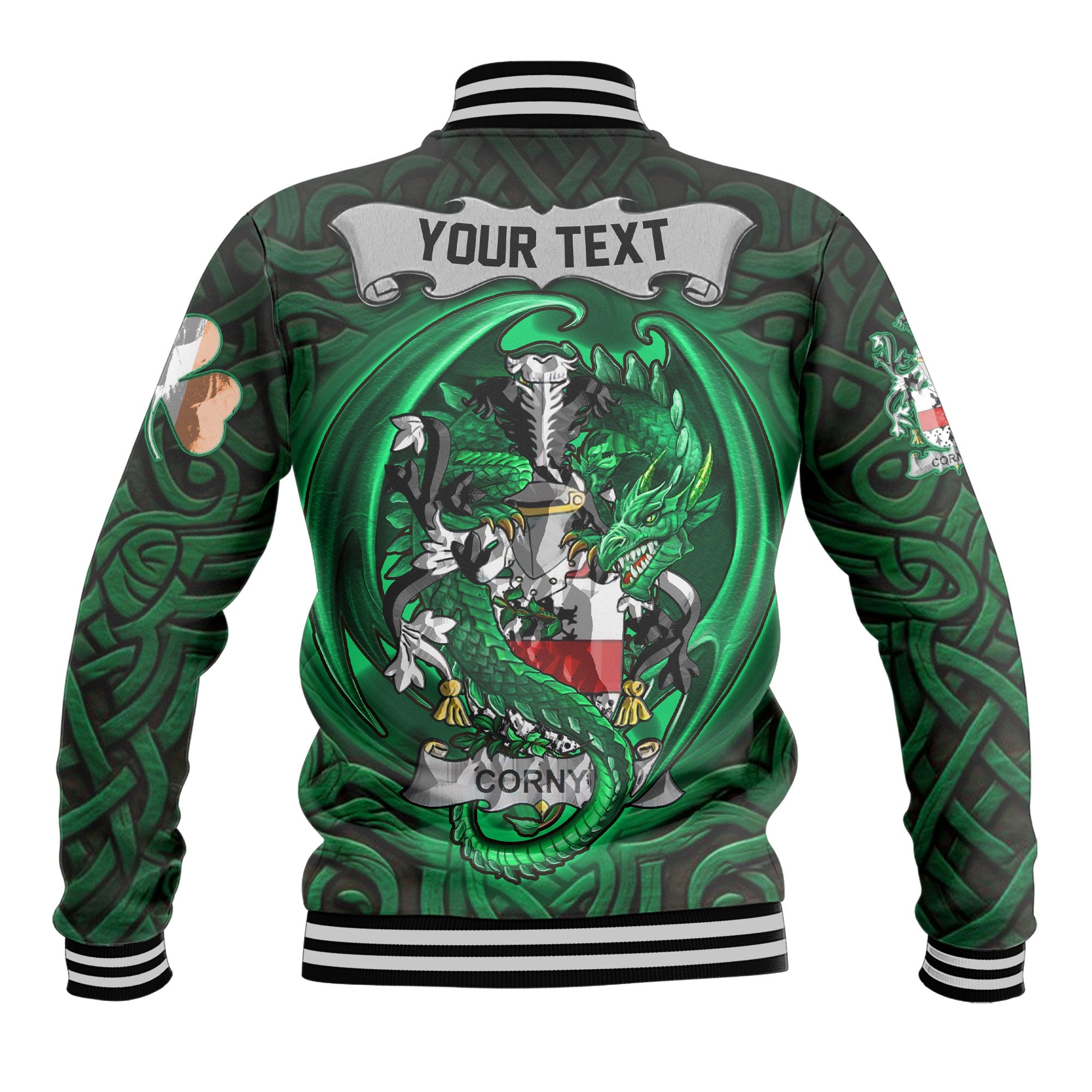 Cornyn or O Cornyn Baseball Jackets The Green Dragon Of Ireland Style