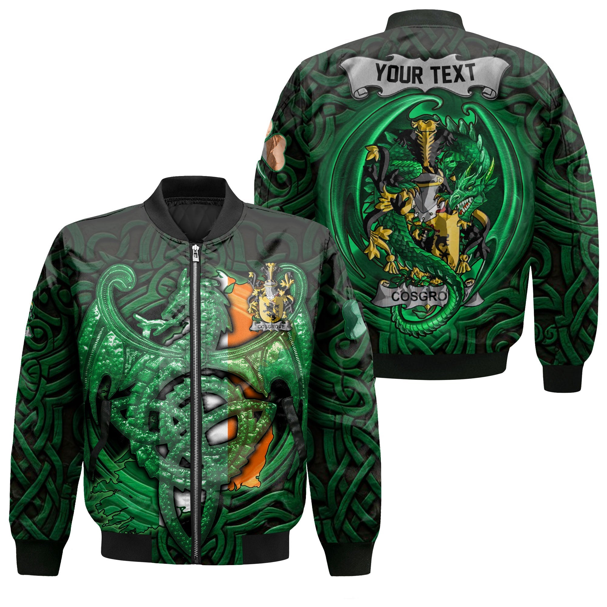 Cosgrove or O Cosgrave Bomber Jackets The Green Dragon Of Ireland Style