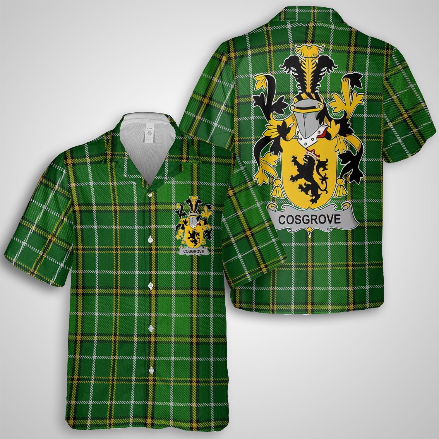 Cosgrove or O Cosgrave Hawaiian Shirts Crest And National Plaid Style