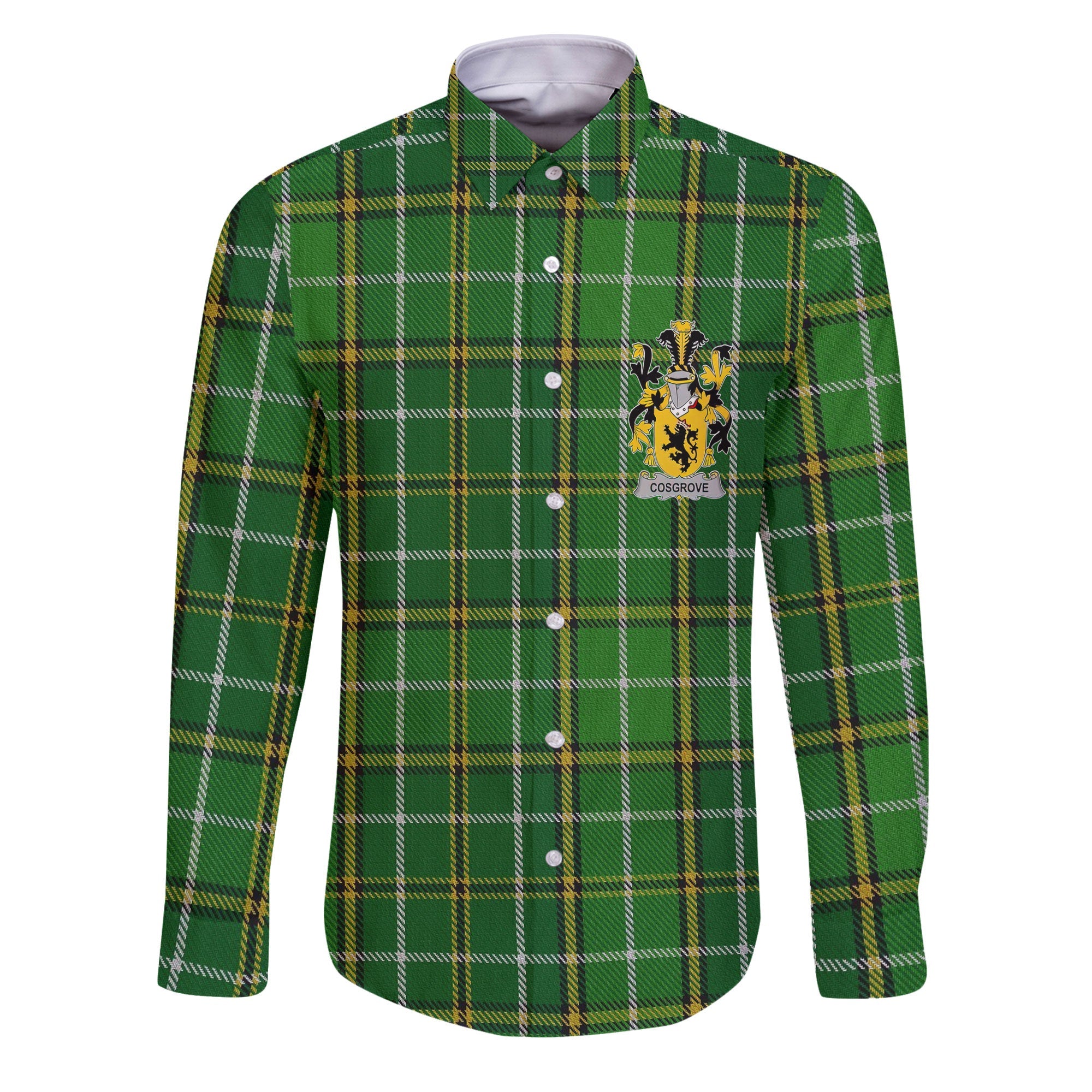 Cosgrove or O Cosgrave Long Sleeve Button Shirts Crest And National Plaid Style