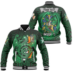 Cosker or McCosker Baseball Jackets The Green Dragon Of Ireland Style