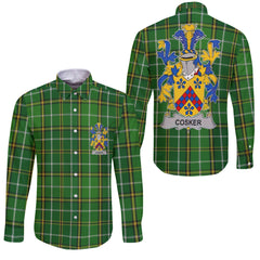 Cosker or McCosker Long Sleeve Button Shirts Crest And National Plaid Style