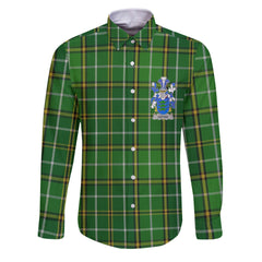 Cotter or MacCotter Long Sleeve Button Shirts Crest And National Plaid Style