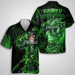 Courcy de Lord Kingsale Hawaiian Shirts Celtic Cross And Dragon Style