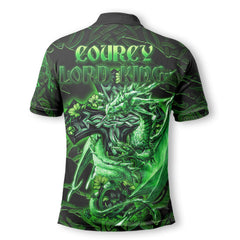 Courcy de Lord Kingsale Polo Shirts Celtic Cross And Dragon Style