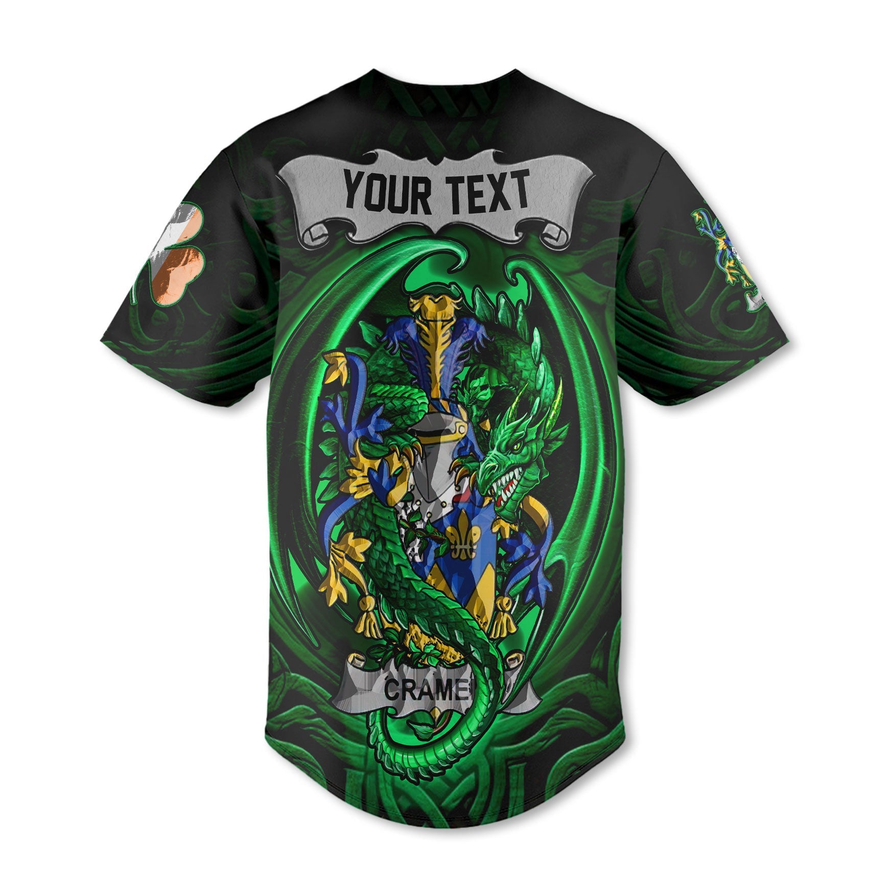 Cramer Baseball Jerseys The Green Dragon Of Ireland Style