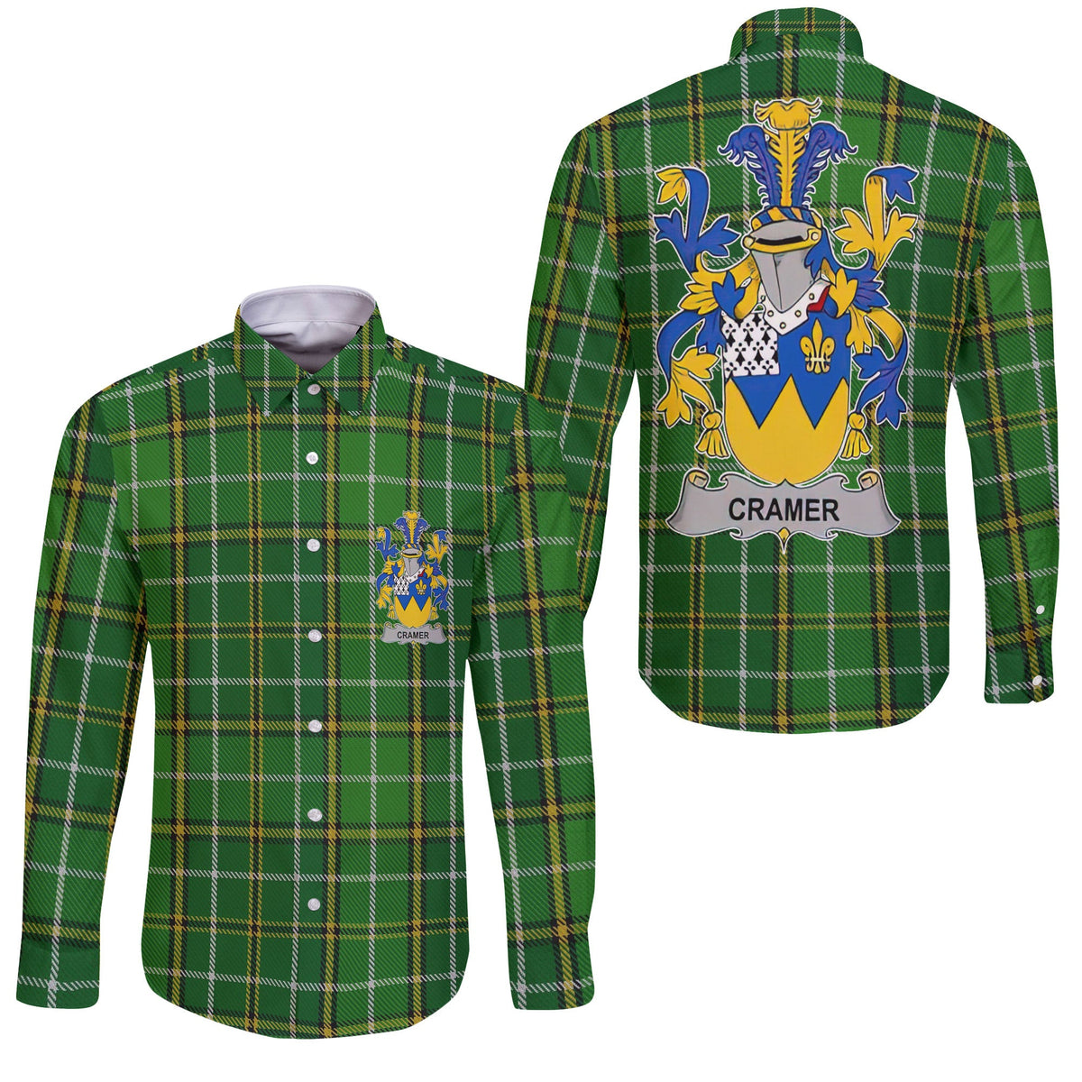 Cramer Long Sleeve Button Shirts Crest And National Plaid Style