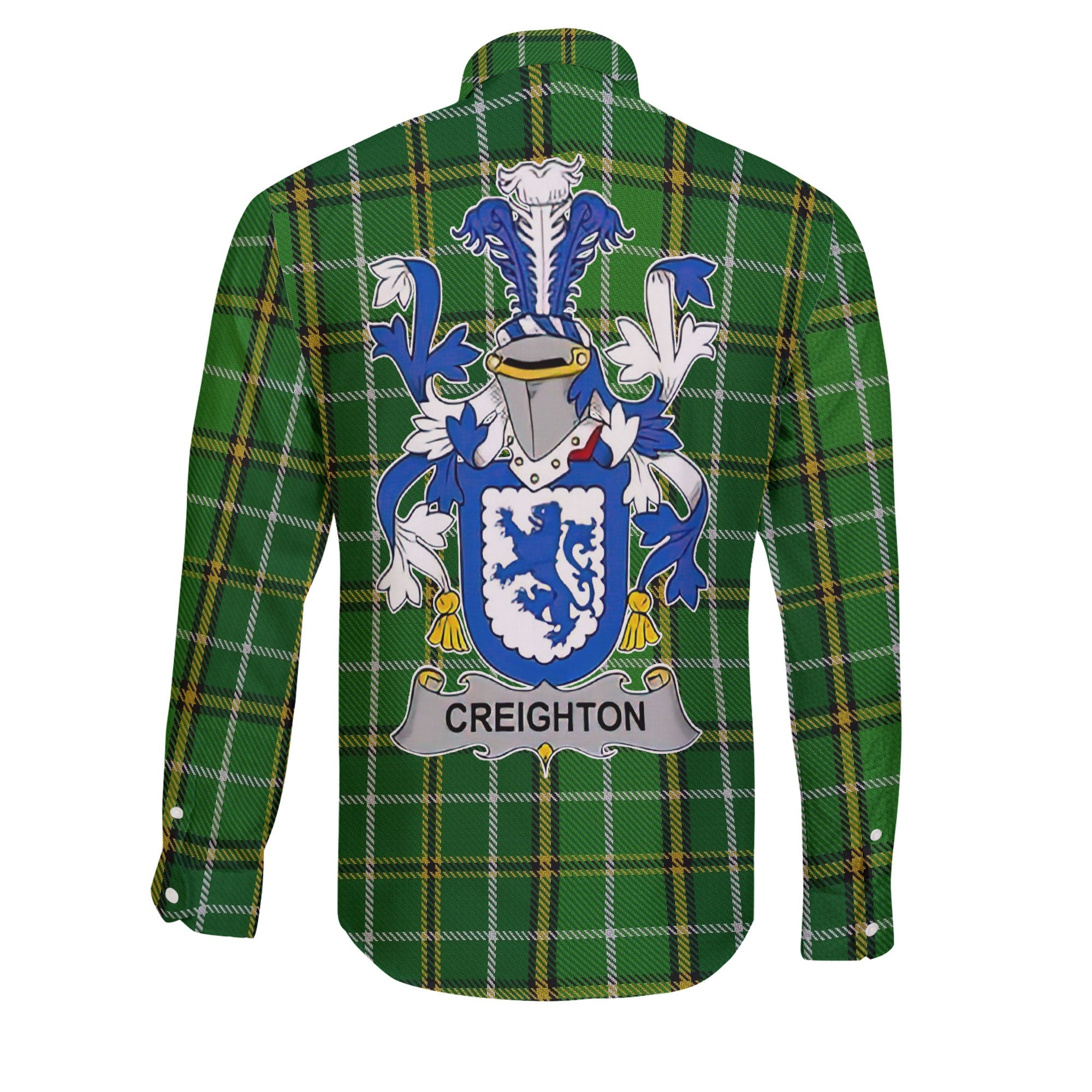 Creighton Long Sleeve Button Shirts Crest And National Plaid Style