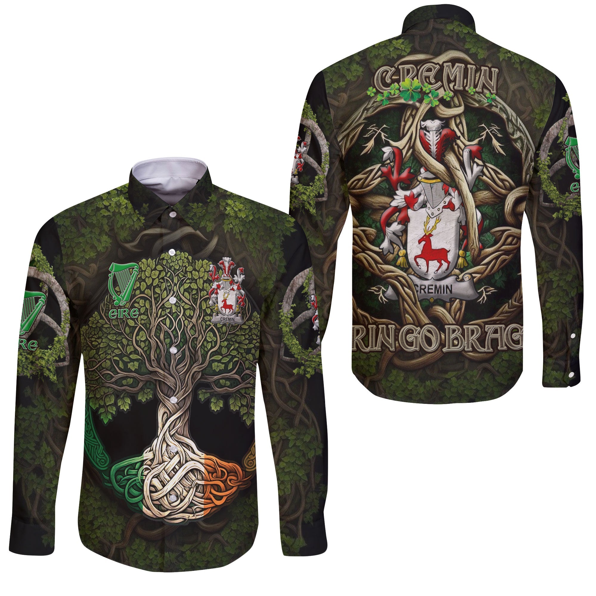 Cremin or O Cremin Long Sleeve Button Shirts Ireland Is My Root Style