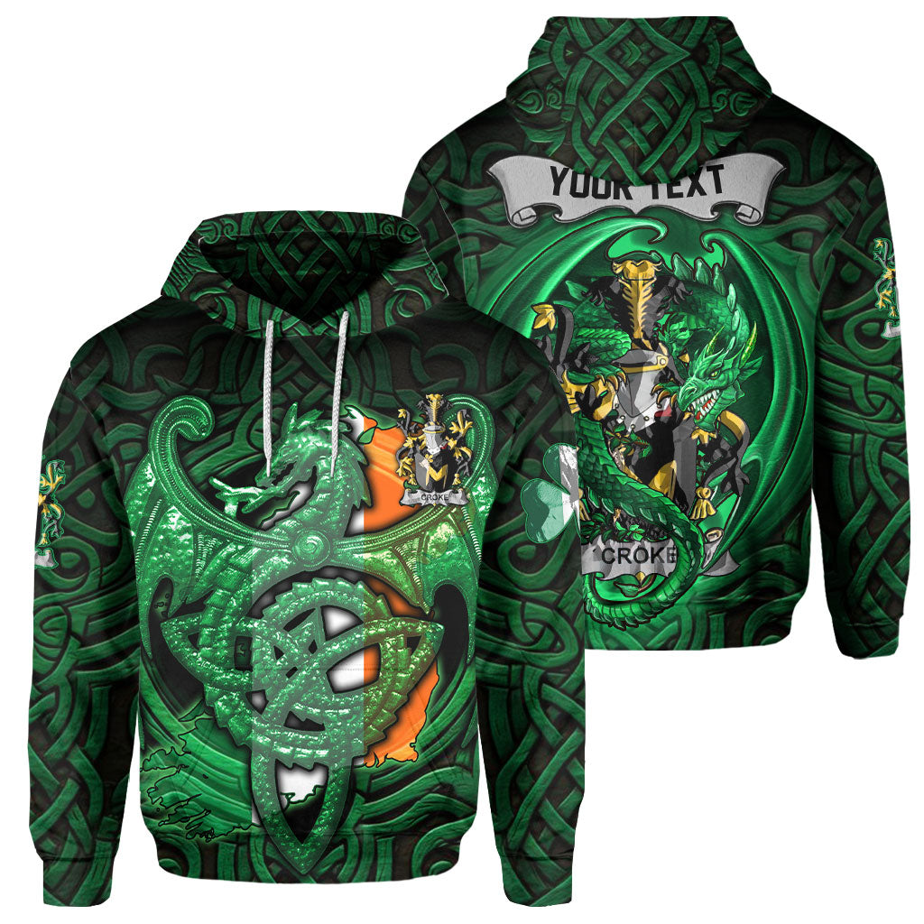 Croke Hoodies The Green Dragon Of Ireland Style