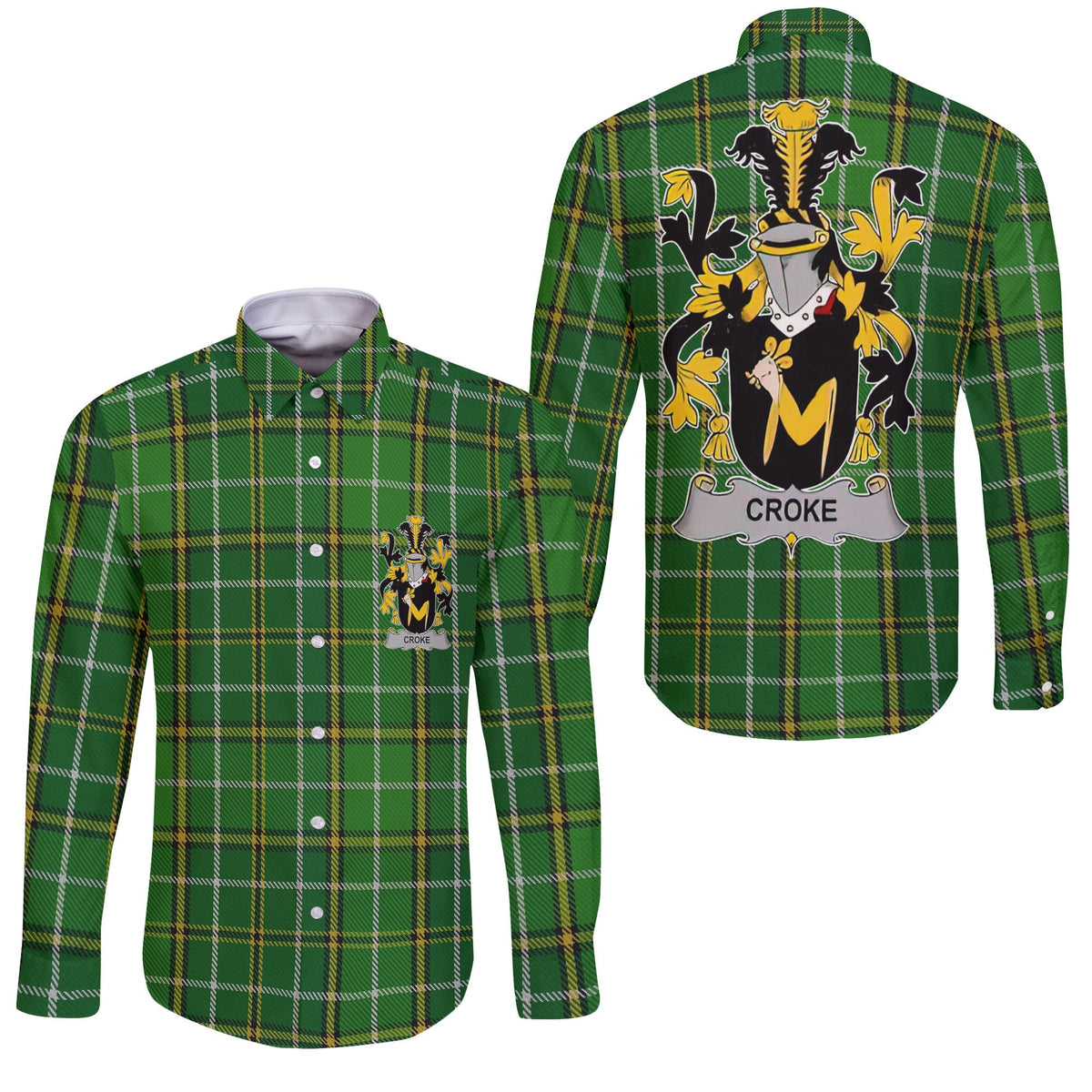 Croke Long Sleeve Button Shirts Crest And National Plaid Style