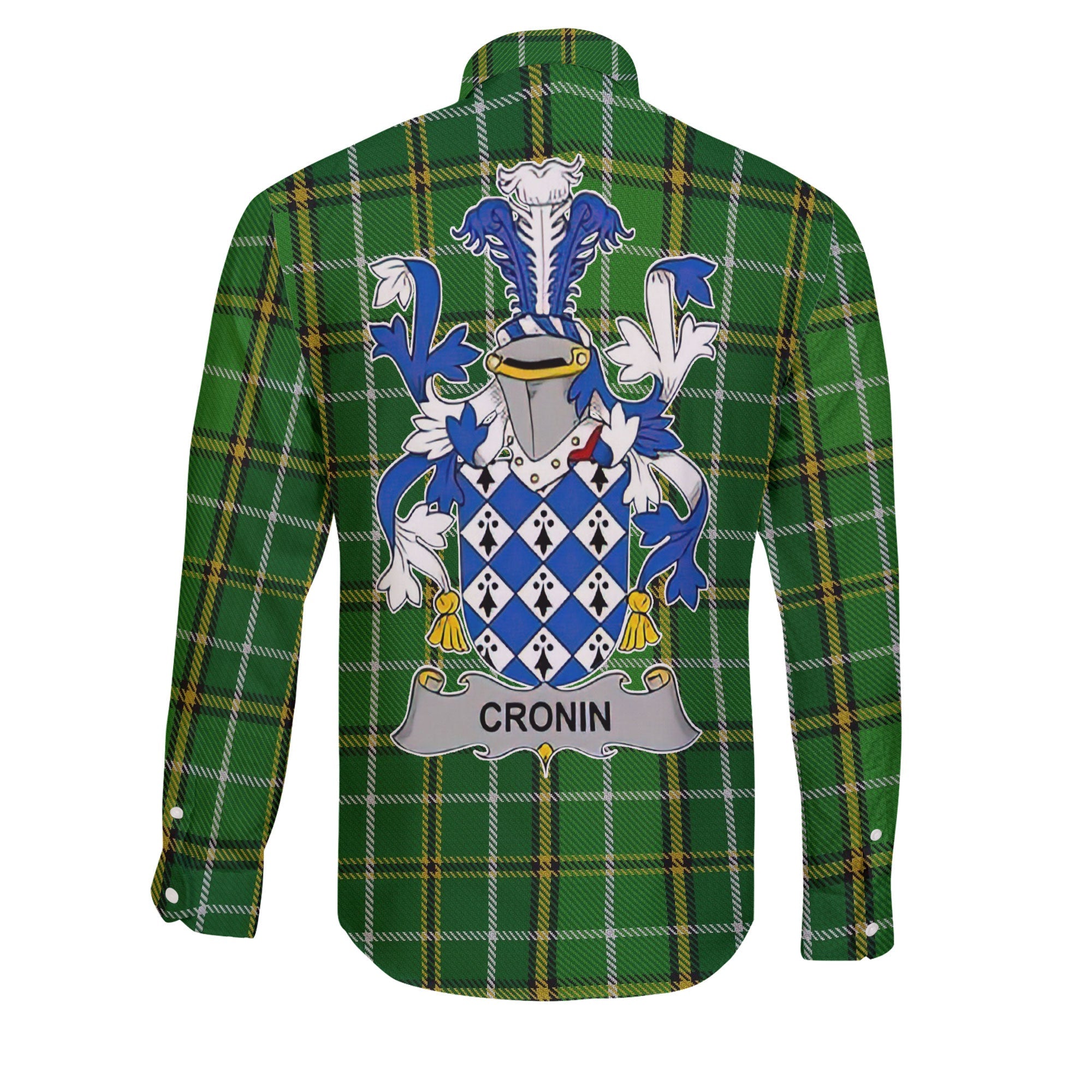 Cronin or O Cronin Long Sleeve Button Shirts Crest And National Plaid Style