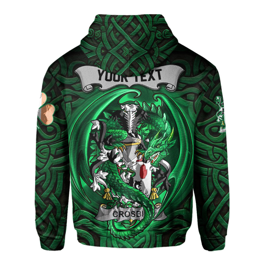 Crosbie or McCrossan Hoodies The Green Dragon Of Ireland Style