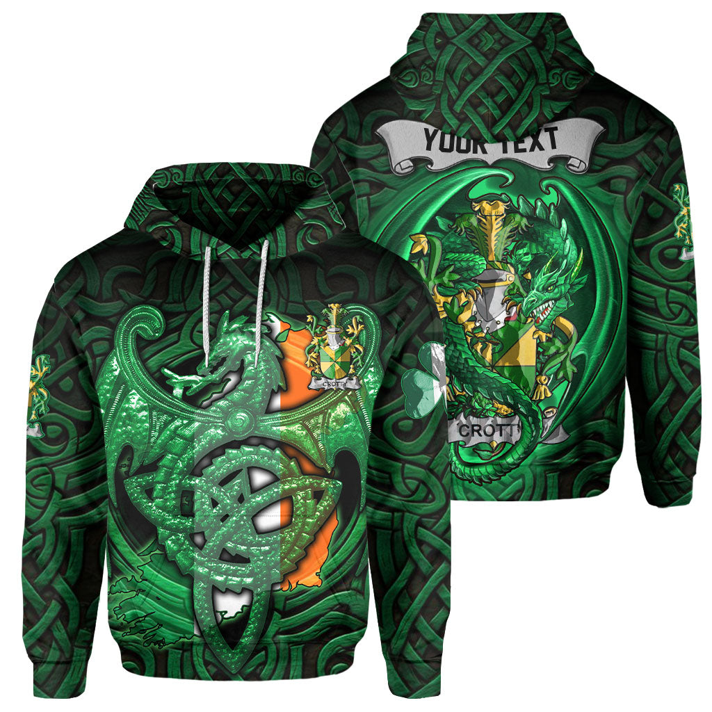 Crotty or O Crotty Hoodies The Green Dragon Of Ireland Style