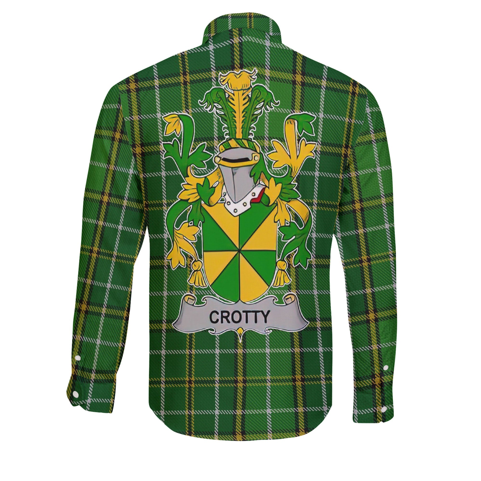 Crotty or O Crotty Long Sleeve Button Shirts Crest And National Plaid Style