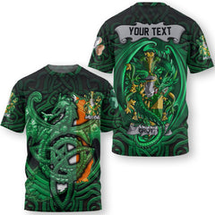 Crotty or O Crotty T-Shirts The Green Dragon Of Ireland Style