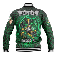 Curnin or O Curneen Baseball Jackets The Green Dragon Of Ireland Style