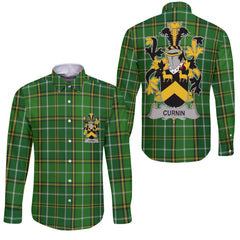 Curnin or O Curneen Long Sleeve Button Shirts Crest And National Plaid Style