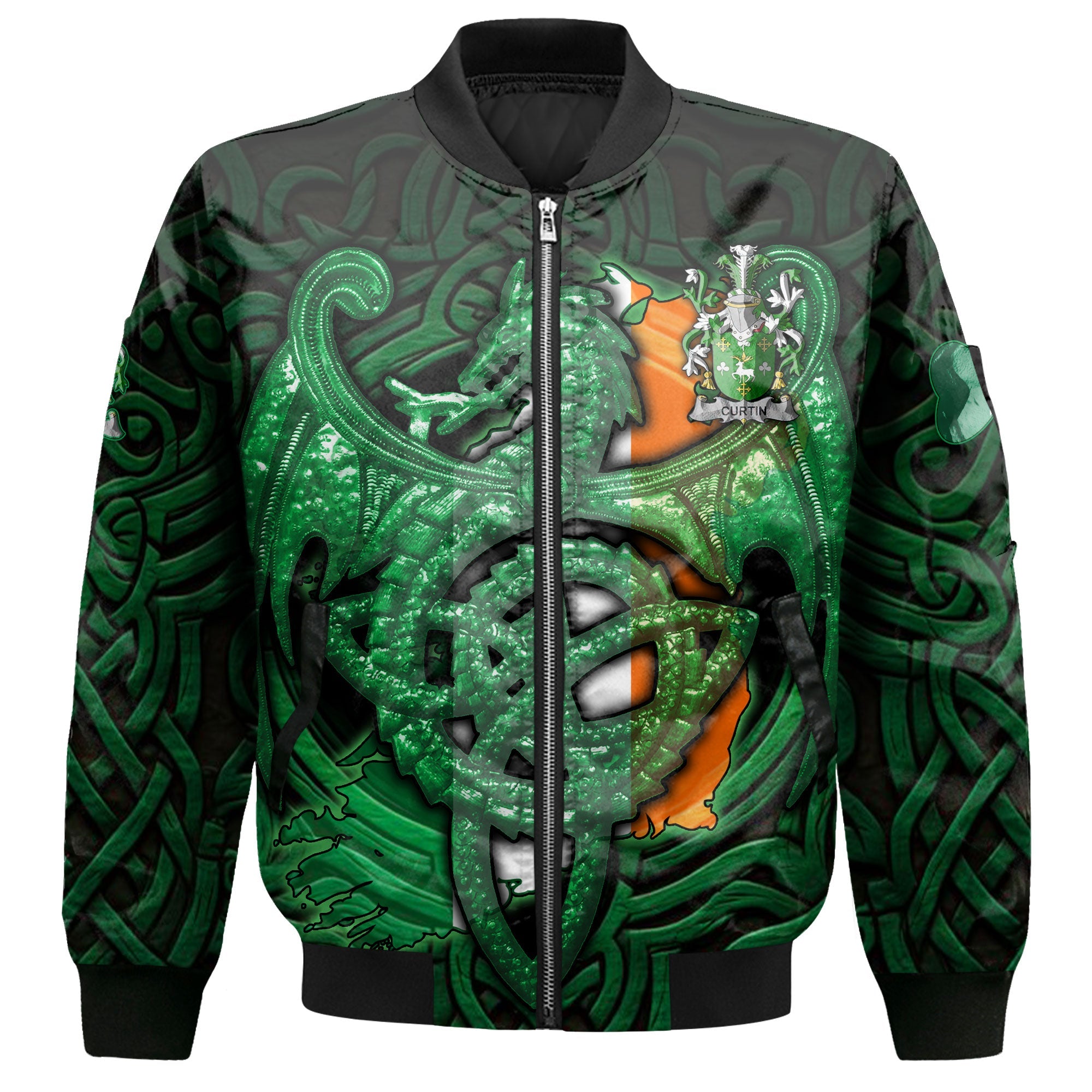 Curtin or McCurtin Bomber Jackets The Green Dragon Of Ireland Style