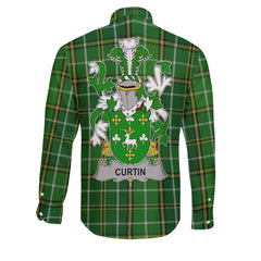 Curtin or McCurtin Long Sleeve Button Shirts Crest And National Plaid Style