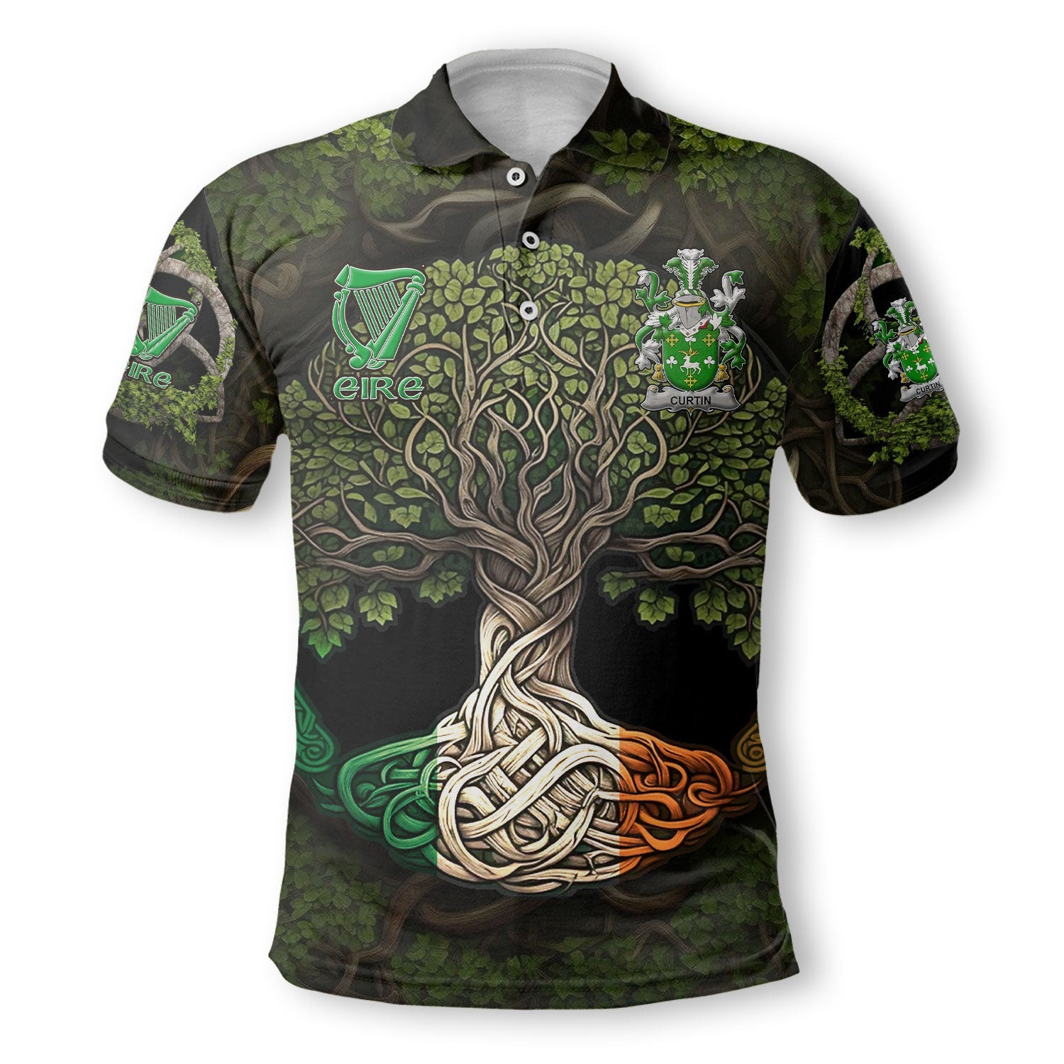 Curtin or McCurtin Polo Shirts Ireland Is My Root Style