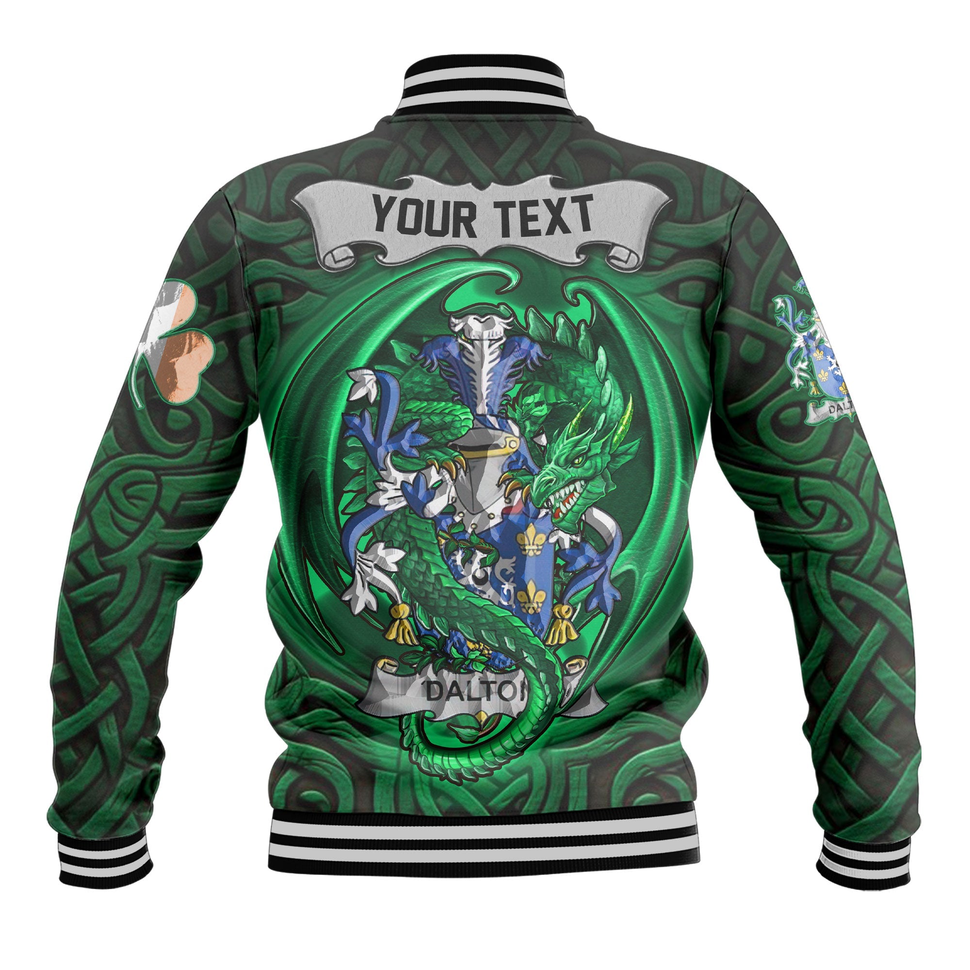 Dalton Baseball Jackets The Green Dragon Of Ireland Style