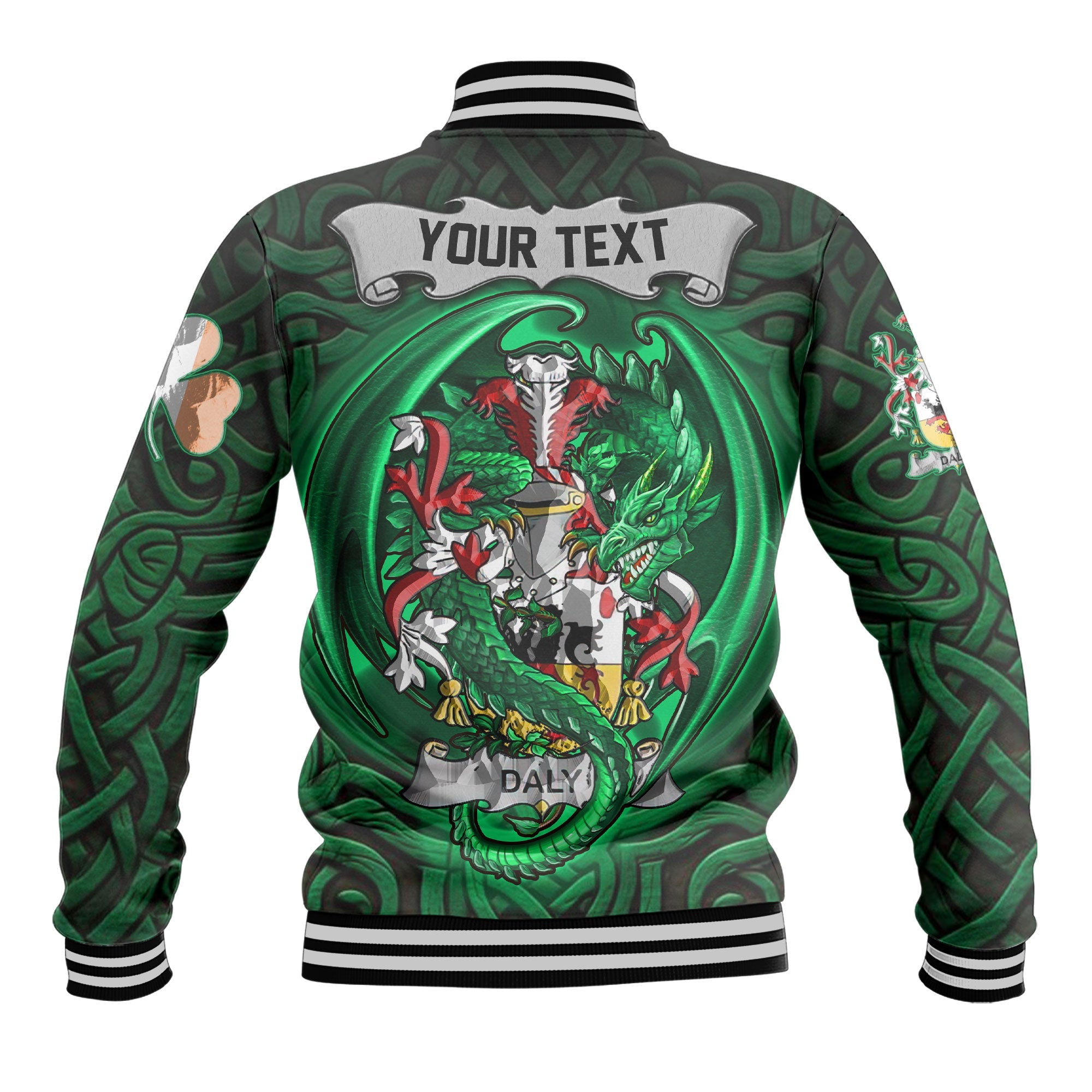 Daly or O Daly Baseball Jackets The Green Dragon Of Ireland Style