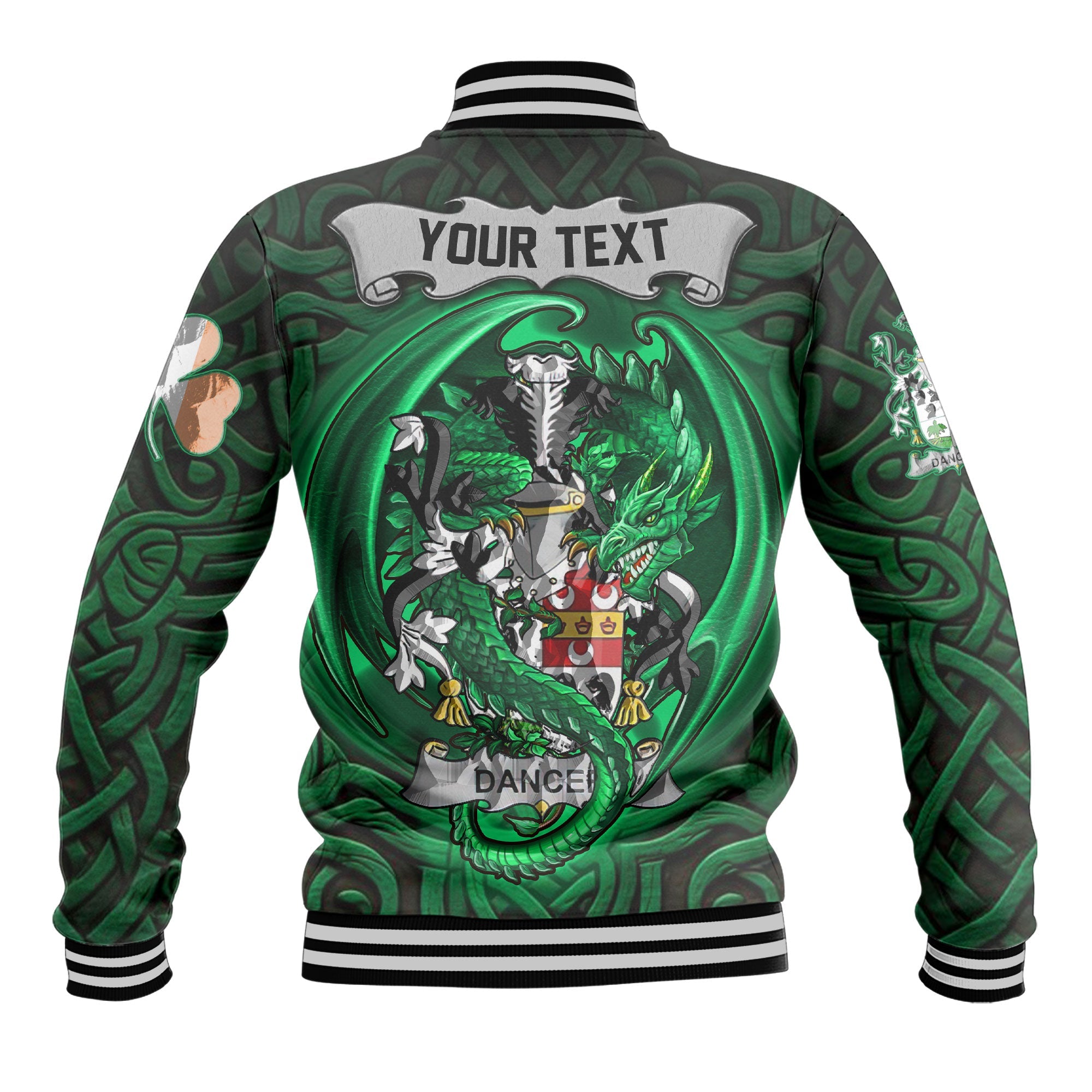 Dancer Baseball Jackets The Green Dragon Of Ireland Style