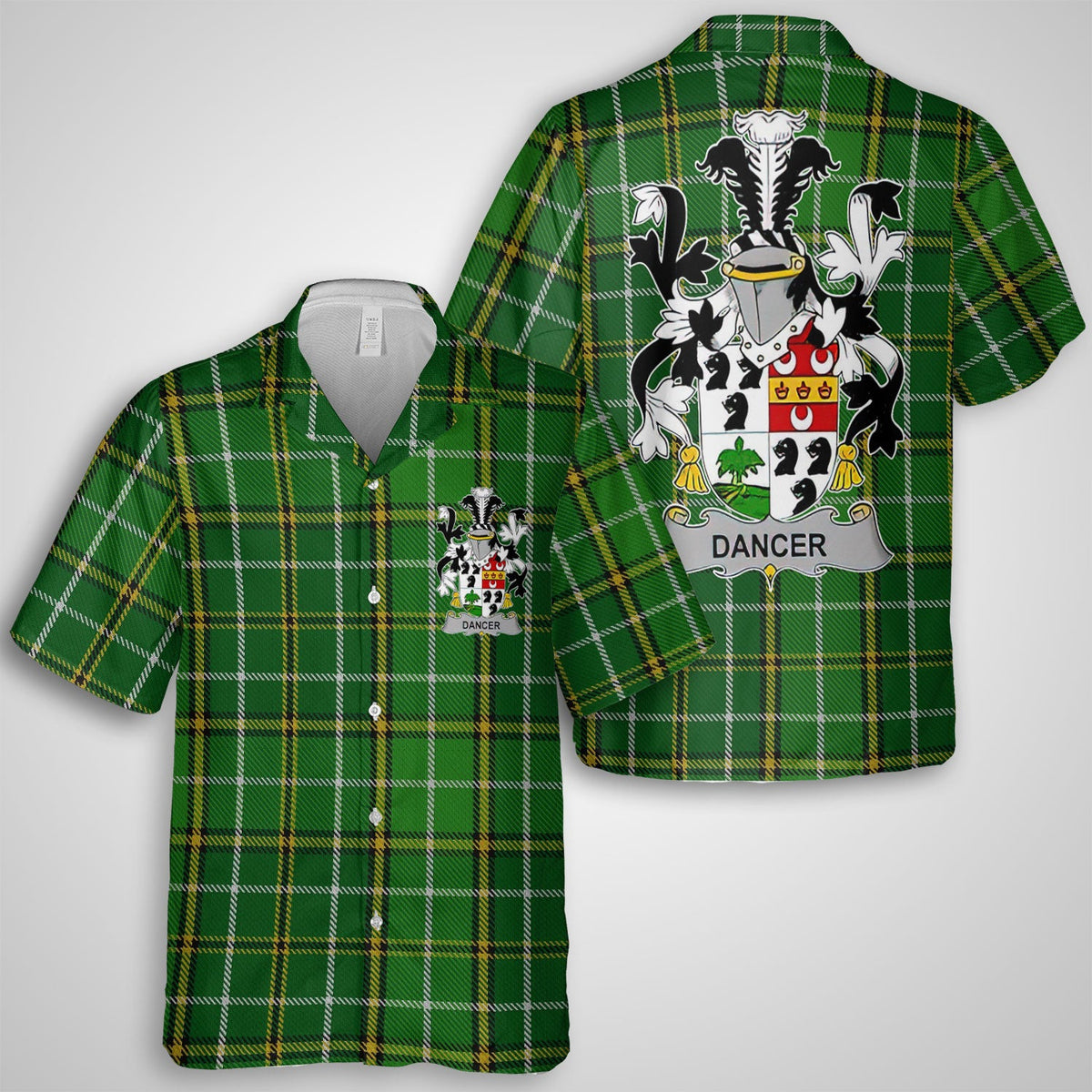 Dancer Hawaiian Shirts Crest And National Plaid Style