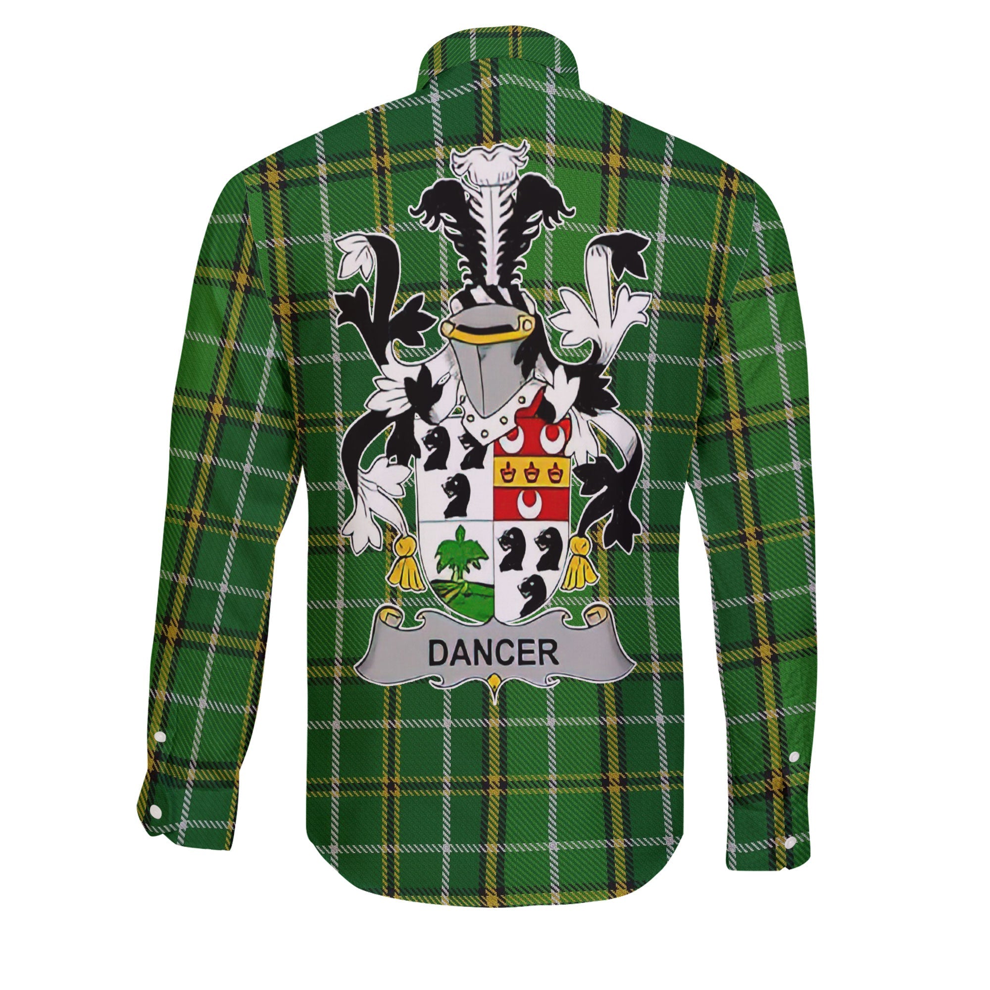 Dancer Long Sleeve Button Shirts Crest And National Plaid Style