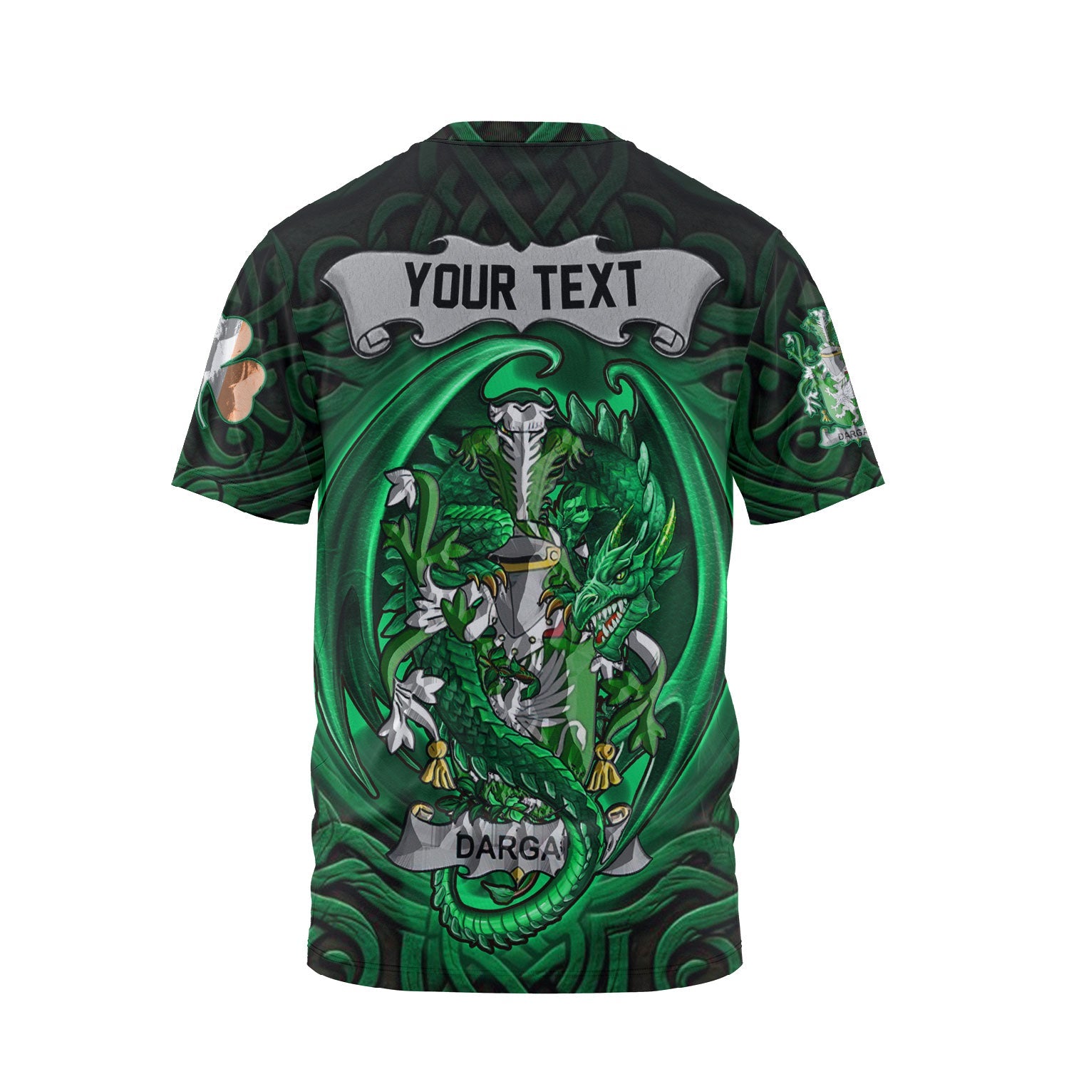 Dargan or McDeargan T-Shirts The Green Dragon Of Ireland Style