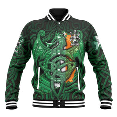 Davis Baseball Jackets The Green Dragon Of Ireland Style
