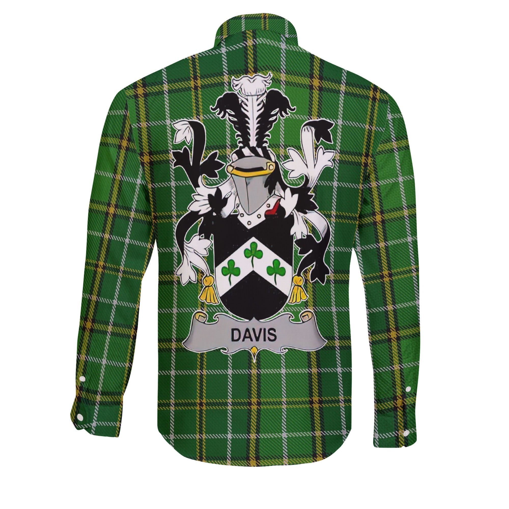Davis Long Sleeve Button Shirts Crest And National Plaid Style