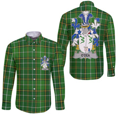 Dea or O Dea Long Sleeve Button Shirts Crest And National Plaid Style