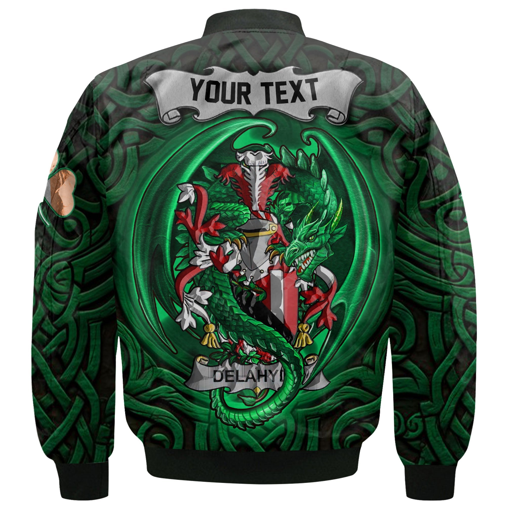 Delahyde Bomber Jackets The Green Dragon Of Ireland Style