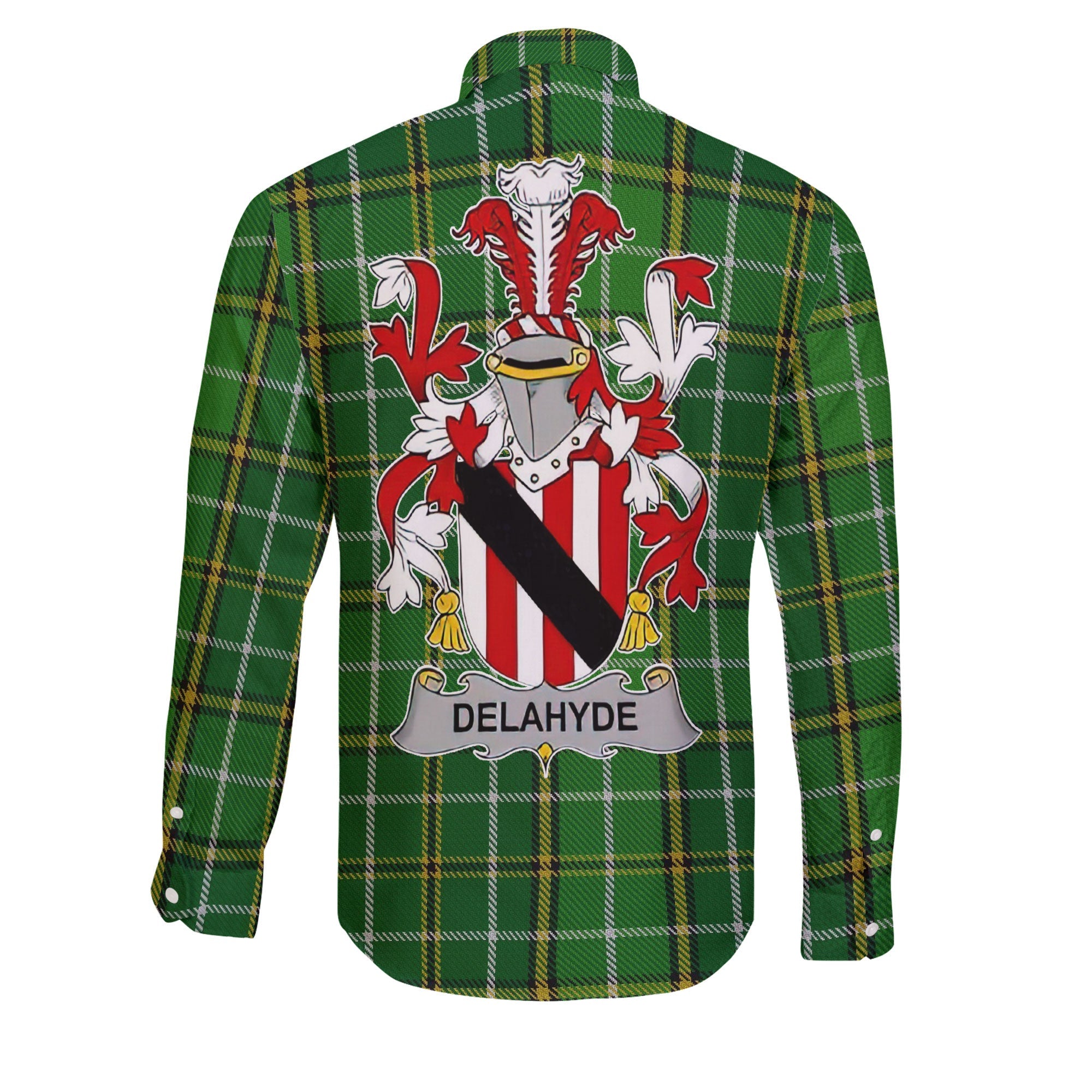 Delahyde Long Sleeve Button Shirts Crest And National Plaid Style