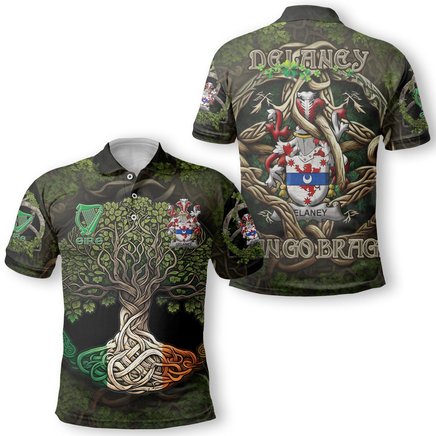 Delaney or O Delany Polo Shirts Ireland Is My Root Style